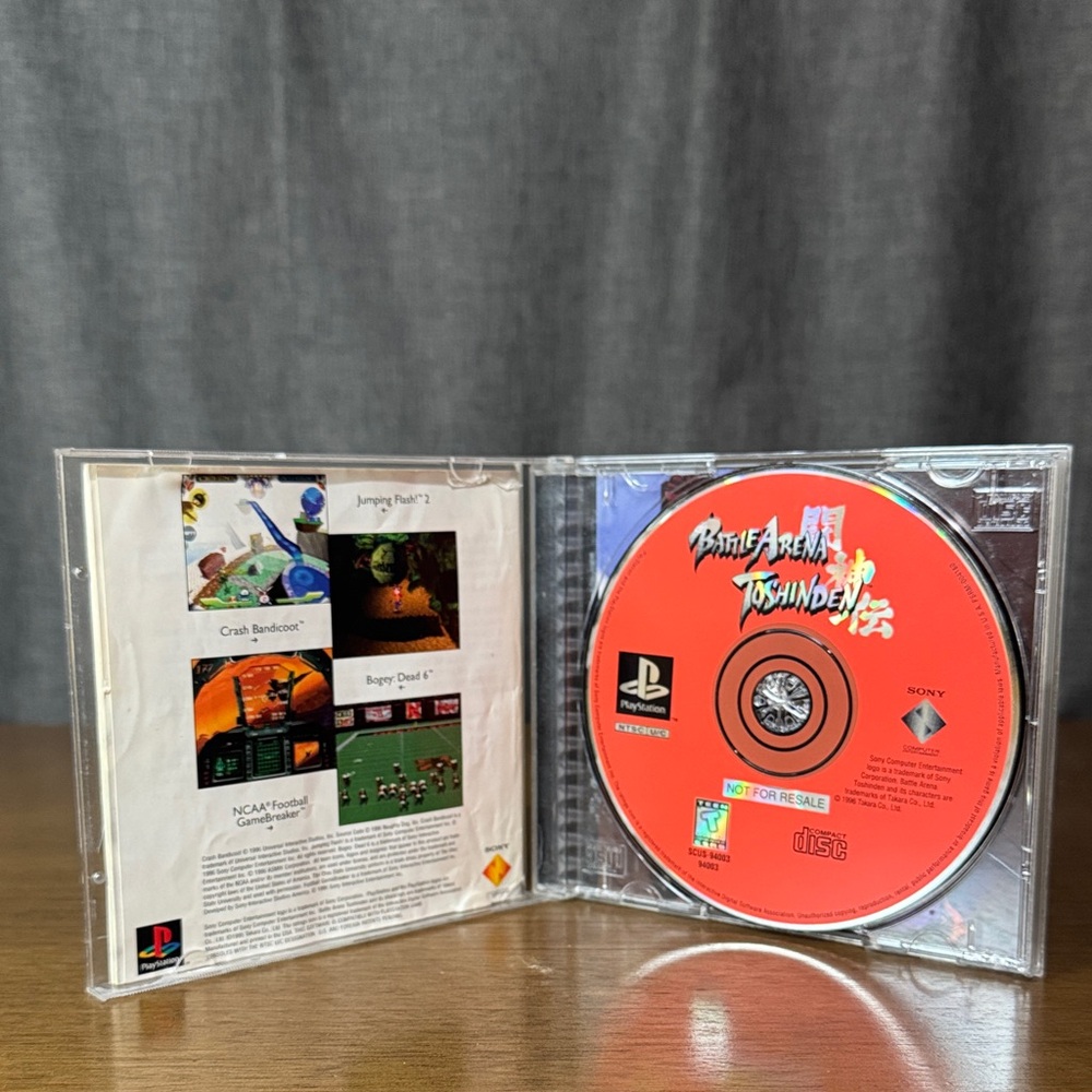 Sony Battle Arena Toshinden Red Game Disc